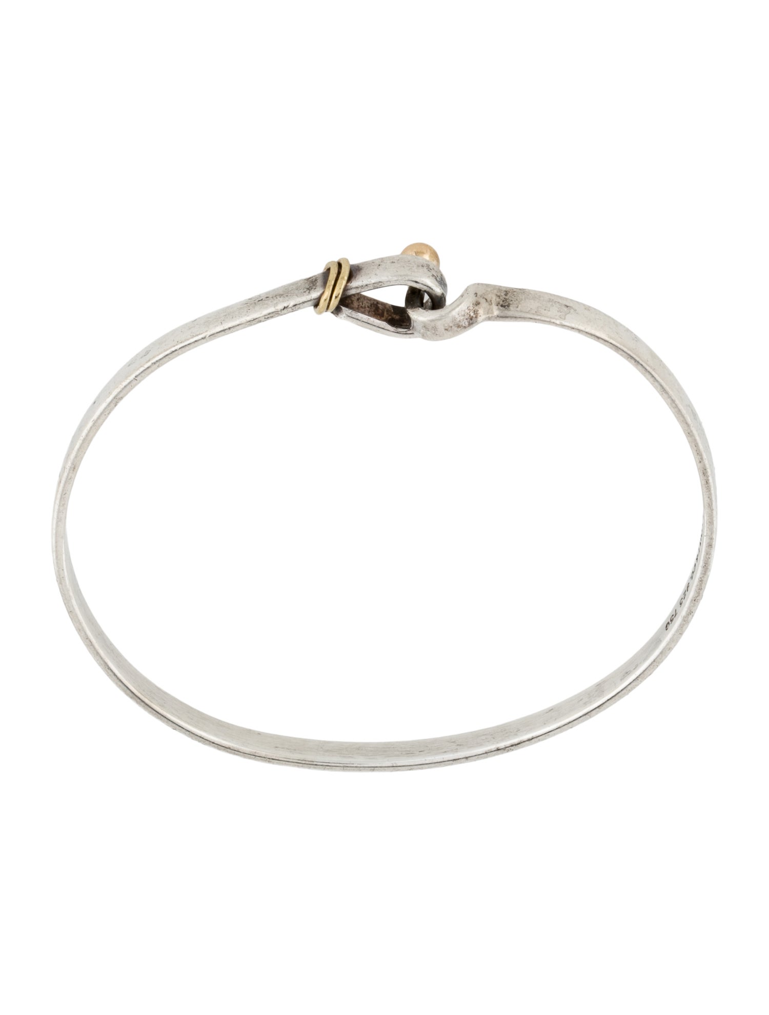 Tiffany & Co. Two-Tone Hook & Eye Bangle Bracelet